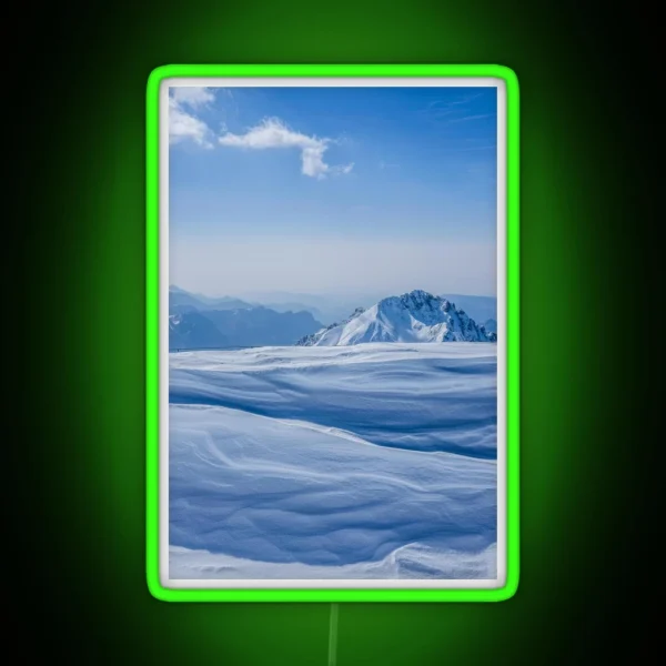 Snow On Mountain RGB Neon Sign