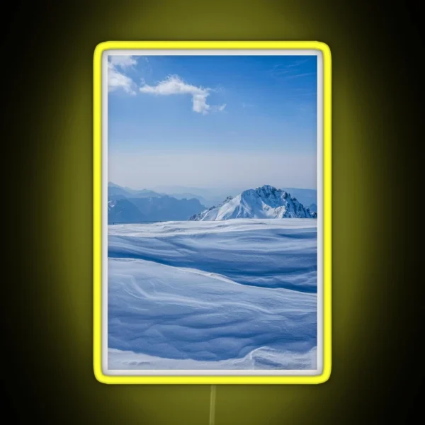 Snow On Mountain RGB Neon Sign