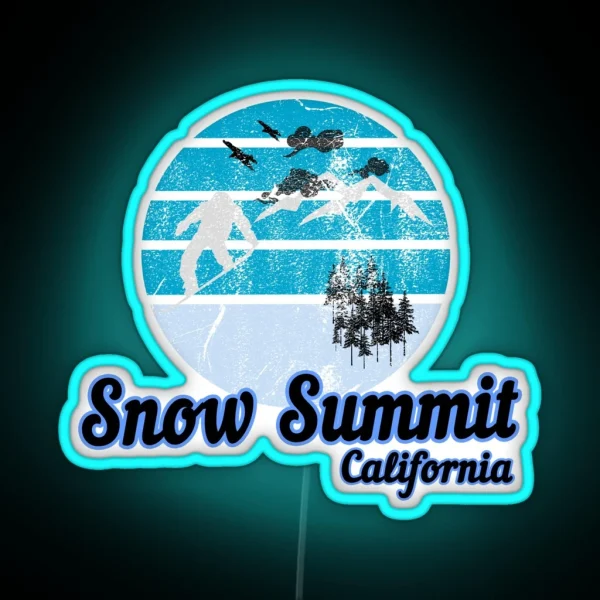 Snow Summit California Usa Winter Ski Resort RGB Neon Sign