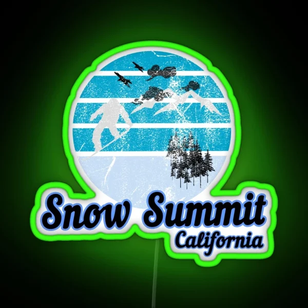 Snow Summit California Usa Winter Ski Resort RGB Neon Sign