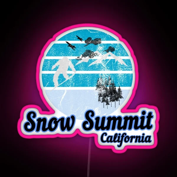 Snow Summit California Usa Winter Ski Resort RGB Neon Sign