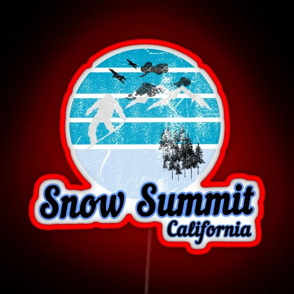 Snow Summit California Usa Winter Ski Resort RGB Neon Sign