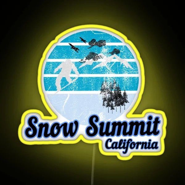 Snow Summit California Usa Winter Ski Resort RGB Neon Sign