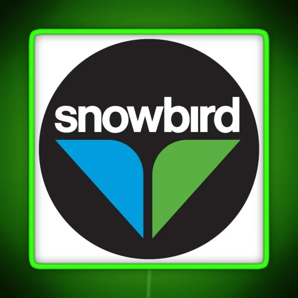 Snowbird Ski Resort Logo RGB Neon Sign