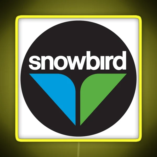 Snowbird Ski Resort Logo RGB Neon Sign