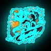 Retro Gaming Inspired Neon Snowboard Cat Night Light Decor Accents