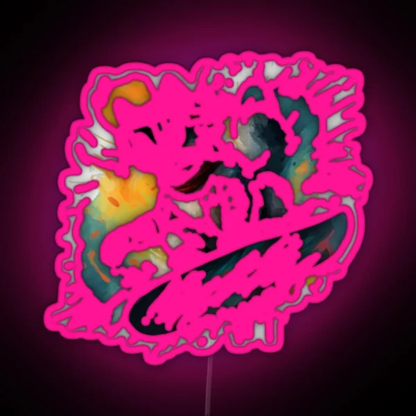 Snowboard Cat RGB Neon Sign