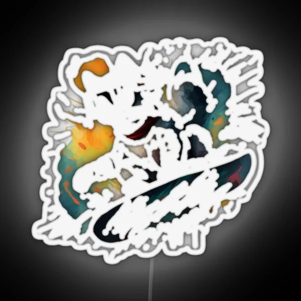 Snowboard Cat RGB Neon Sign