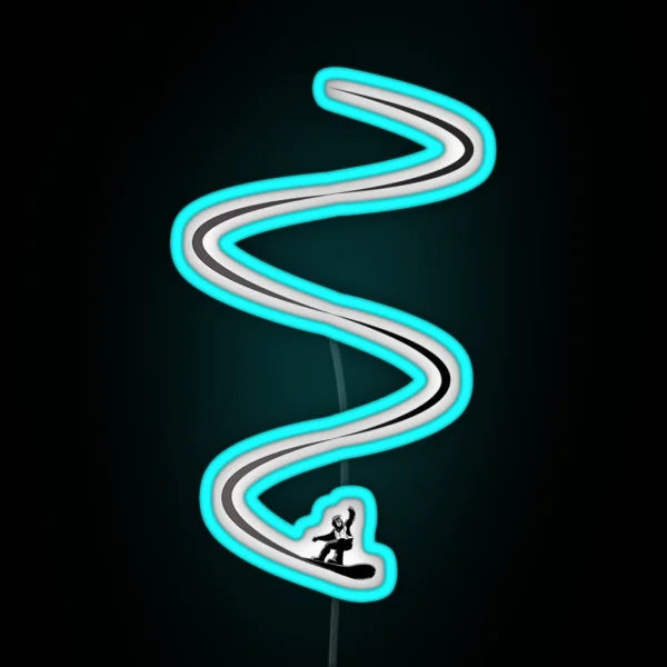 Snowboard Lines RGB Neon Sign