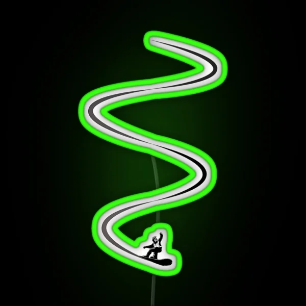 Snowboard Lines RGB Neon Sign