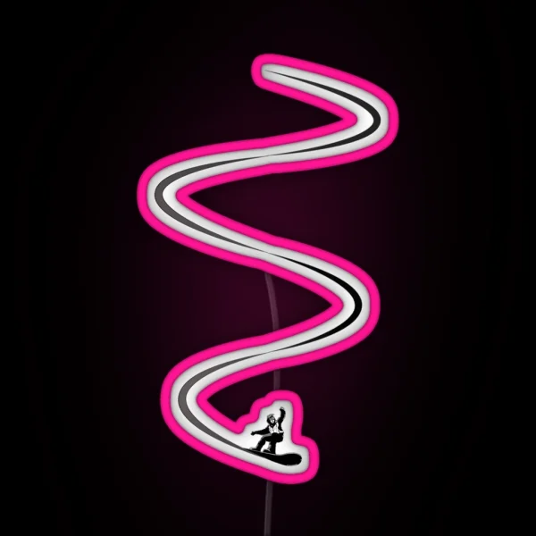 Snowboard Lines RGB Neon Sign