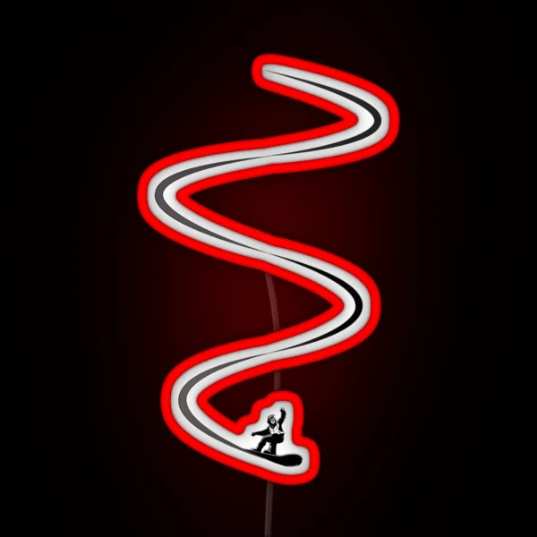Snowboard Lines RGB Neon Sign