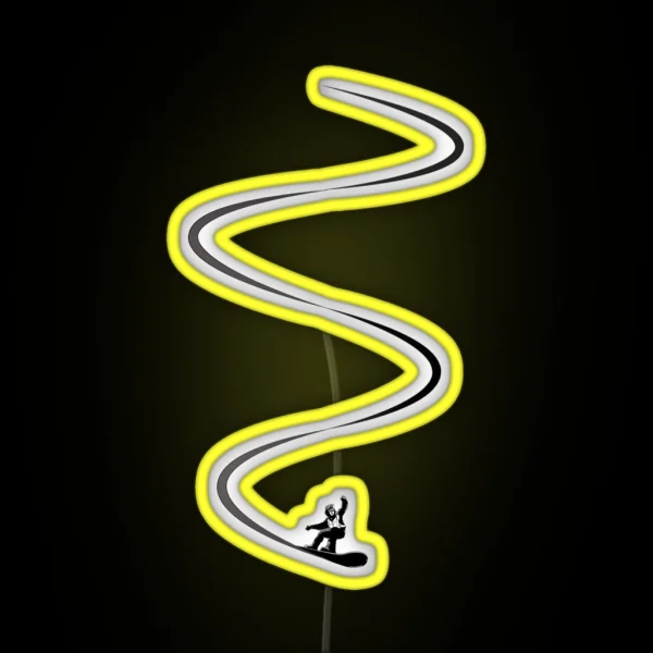 Snowboard Lines RGB Neon Sign