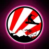 Vibrant RGB Neon Snowboard Signs with Red Ray LED Display
