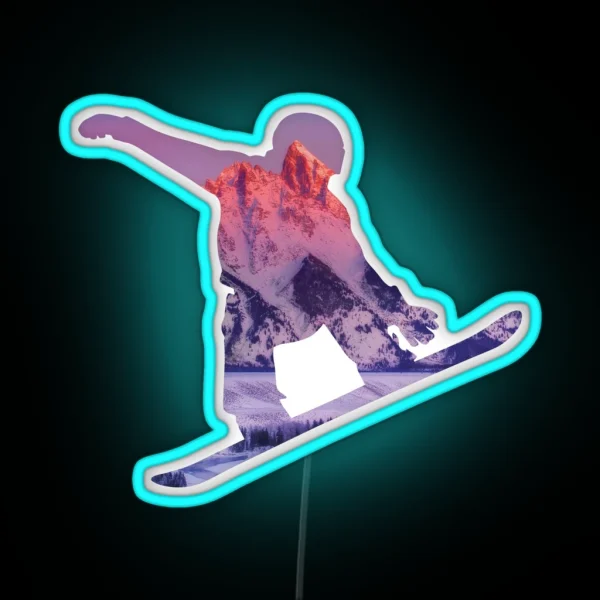 Snowboard RGB Neon Sign