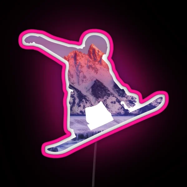 Snowboard RGB Neon Sign