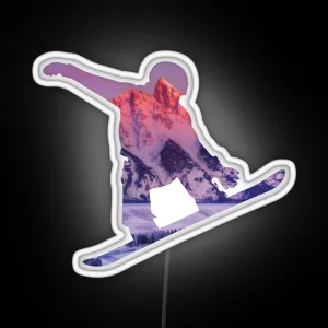 Snowboard RGB Neon Sign