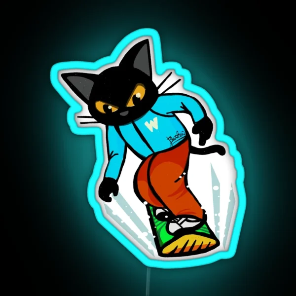 Snowboarding RGB Neon Sign
