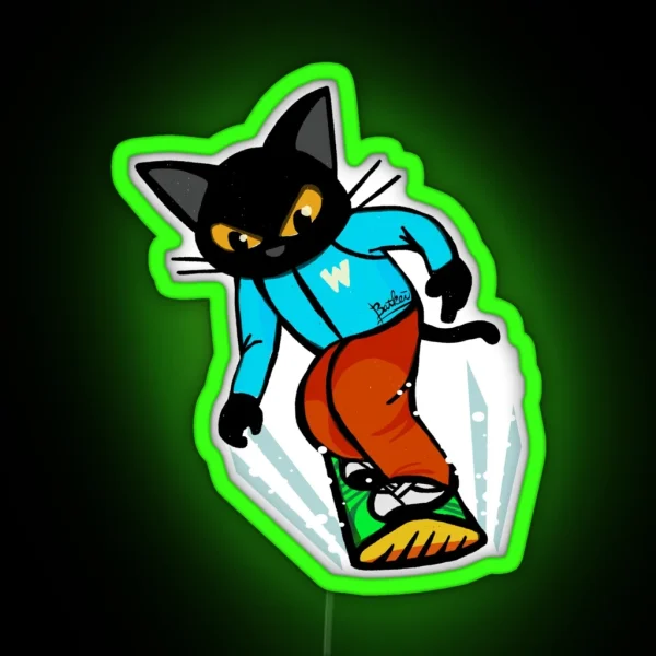 Snowboarding RGB Neon Sign