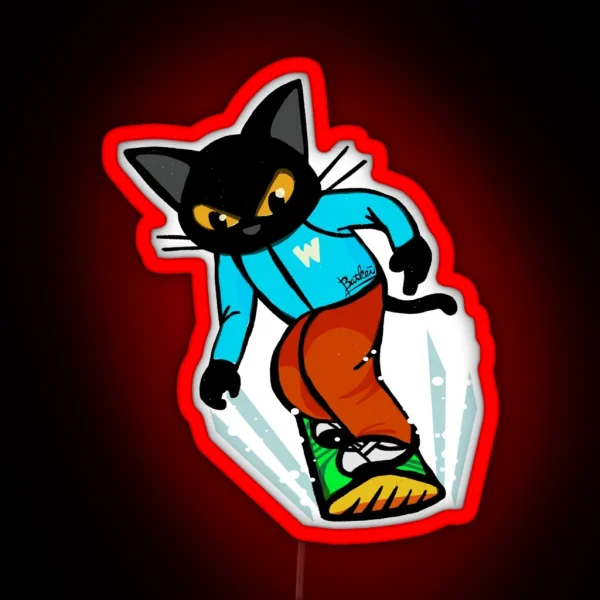 Snowboarding RGB Neon Sign