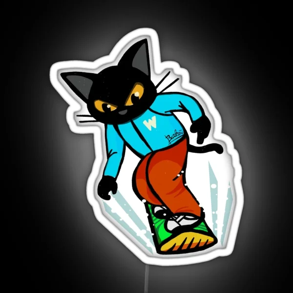 Snowboarding RGB Neon Sign