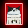 Neon "Snowcat Sweater Kitty" colorful cat design home decorative light sign.