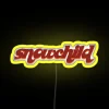 Vibrant outdoor customizable color changing LED signs in rgb neon