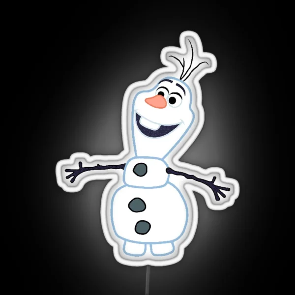Snowman Olaf RGB Neon Sign