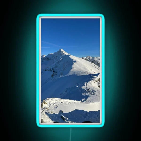 Snowy Mountain In Zakopane RGB Neon Sign