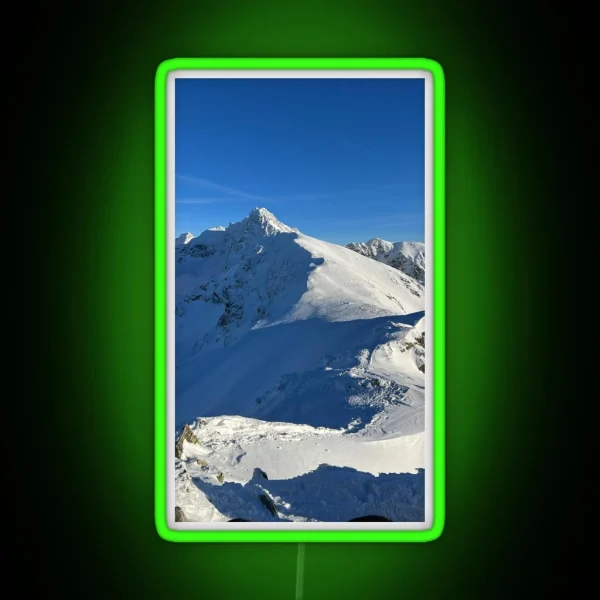 Snowy Mountain In Zakopane RGB Neon Sign