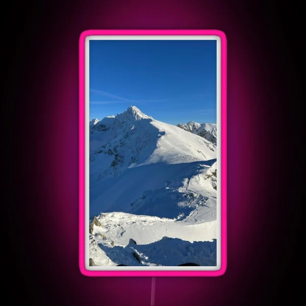 Snowy Mountain In Zakopane RGB Neon Sign