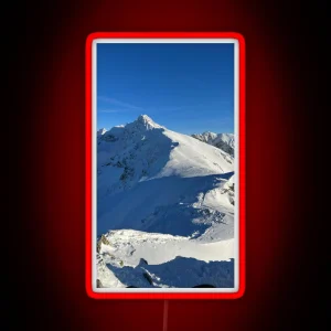 Snowy Mountain In Zakopane RGB Neon Sign