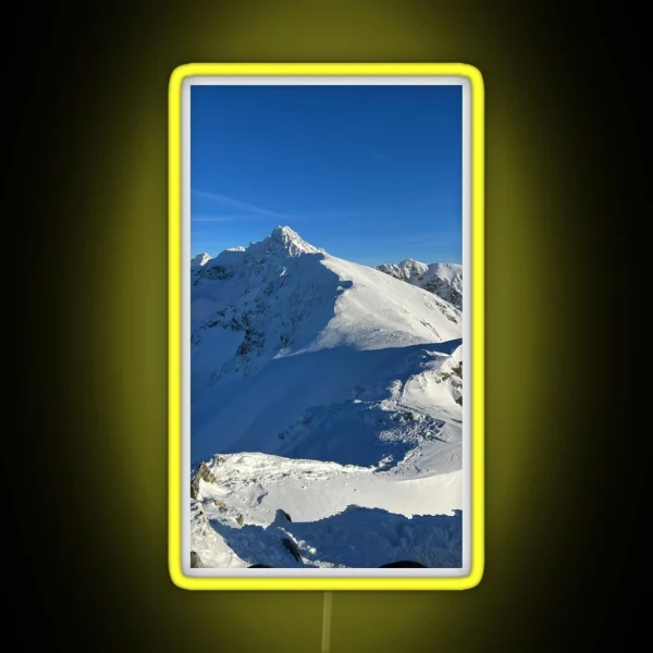 Snowy Mountain In Zakopane RGB Neon Sign