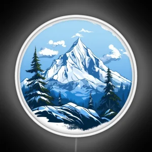 Snowy Mountain Peak RGB Neon Sign