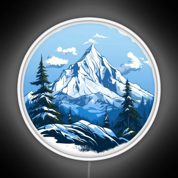 Snowy Mountain Peak RGB Neon Sign