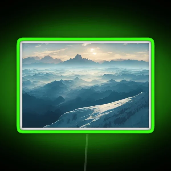 Snowy Mountain Quest RGB Neon Sign