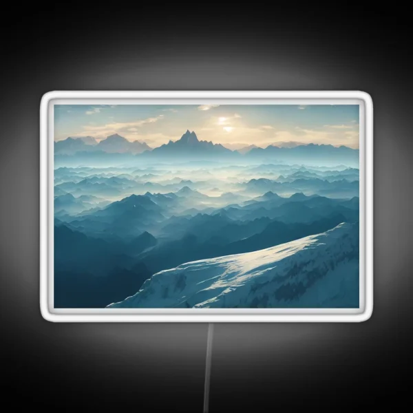 Snowy Mountain Quest RGB Neon Sign