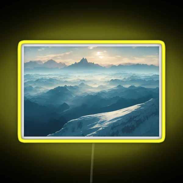 Snowy Mountain Quest RGB Neon Sign
