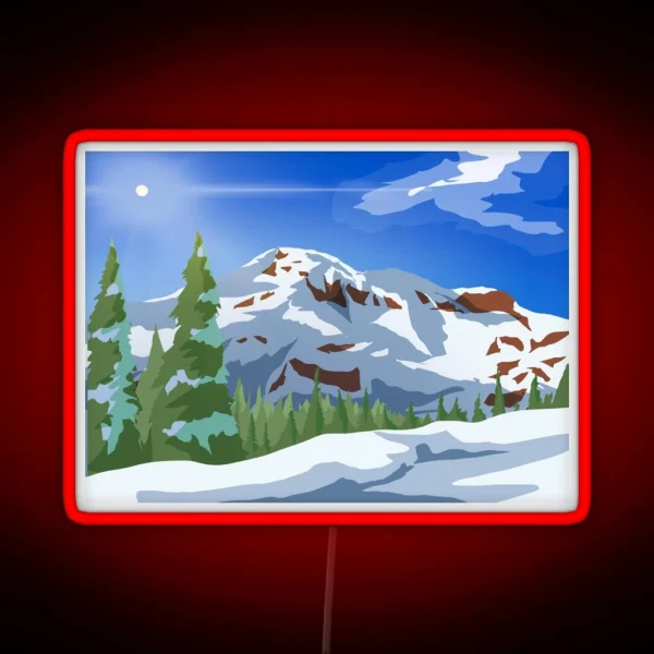 Snowy Mountain RGB Neon Sign