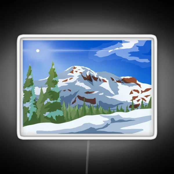 Snowy Mountain RGB Neon Sign