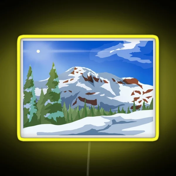 Snowy Mountain RGB Neon Sign