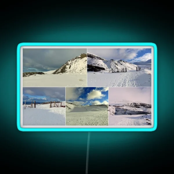 Snowy Mountain RGB Neon Sign