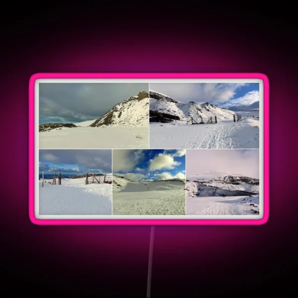 Snowy Mountain RGB Neon Sign