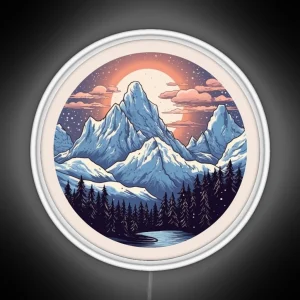 Snowy Mountain RGB Neon Sign