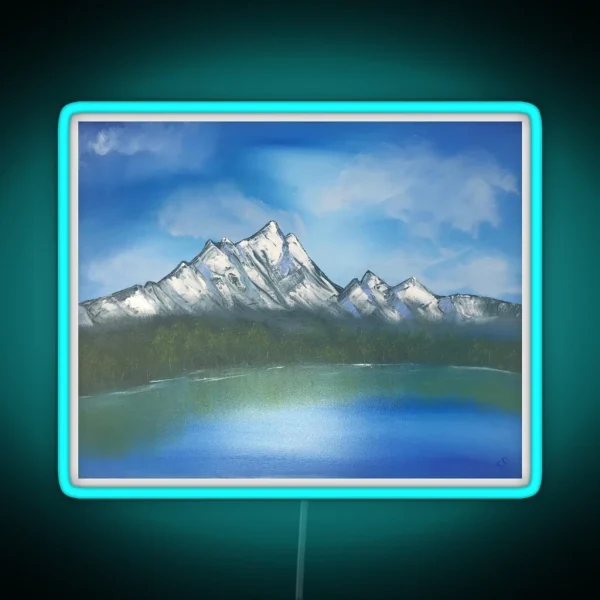 Snowy Mountain RGB Neon Sign