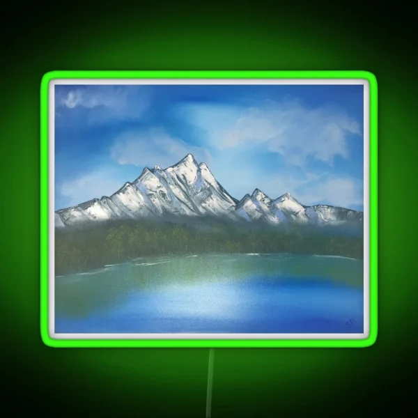 Snowy Mountain RGB Neon Sign
