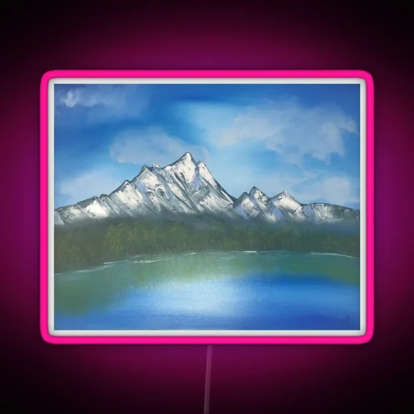 Snowy Mountain RGB Neon Sign