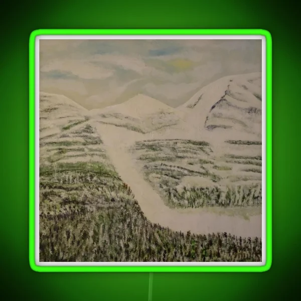Snowy Mountain RGB Neon Sign