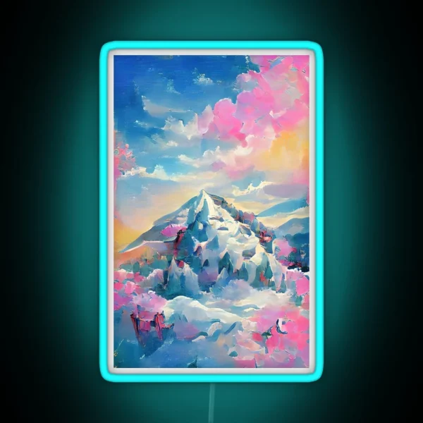 Snowy Mountain RGB Neon Sign