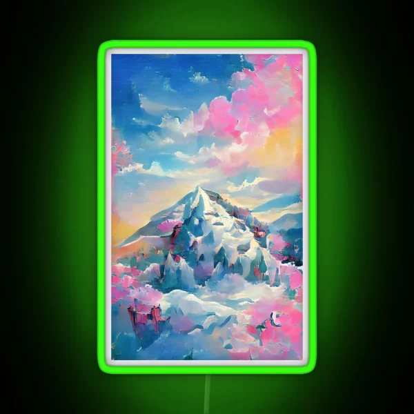 Snowy Mountain RGB Neon Sign
